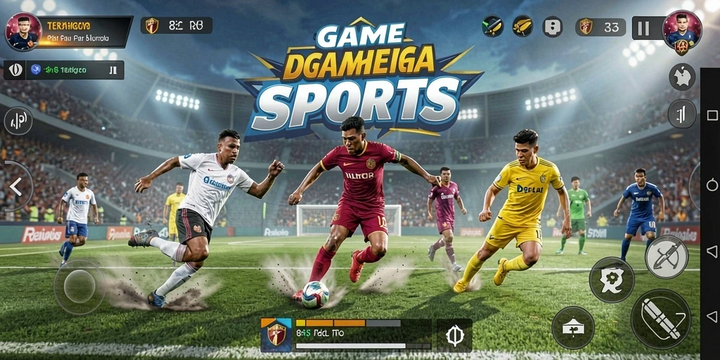 Screenshot utama 8180 menampilkan aksi seru dalam pertandingan olahraga.