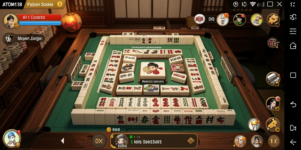 Tampilan gameplay ATOM138 yang menantang dalam permainan Mahjong.