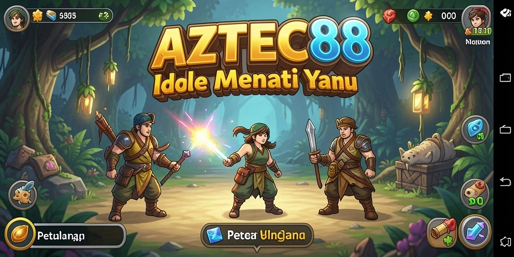 Tampilan gameplay AZTEC88 yang menawan dan penuh aksi Idle.