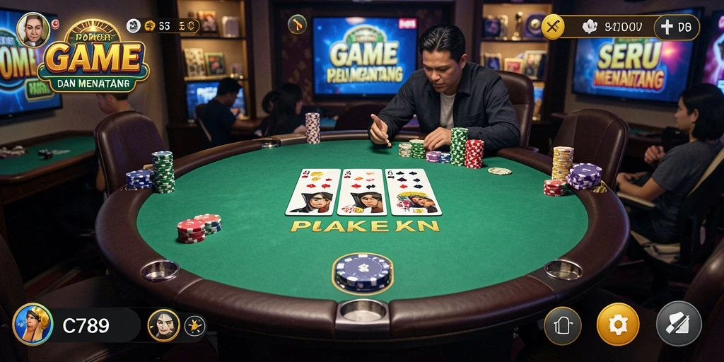 Pengalaman bermain poker yang seru dalam C789 dengan grafis menarik.