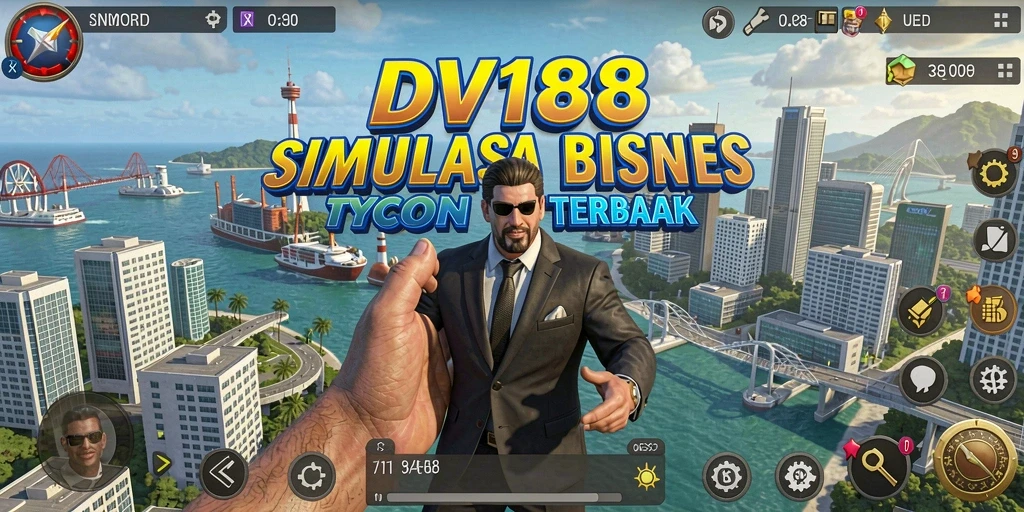 Tampilan gameplay mengelola perusahaan di DV188 yang seru.