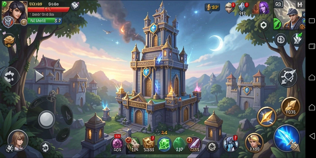 Screenshot GX88 menampilkan aksi seru dalam bermain Tower Defense.