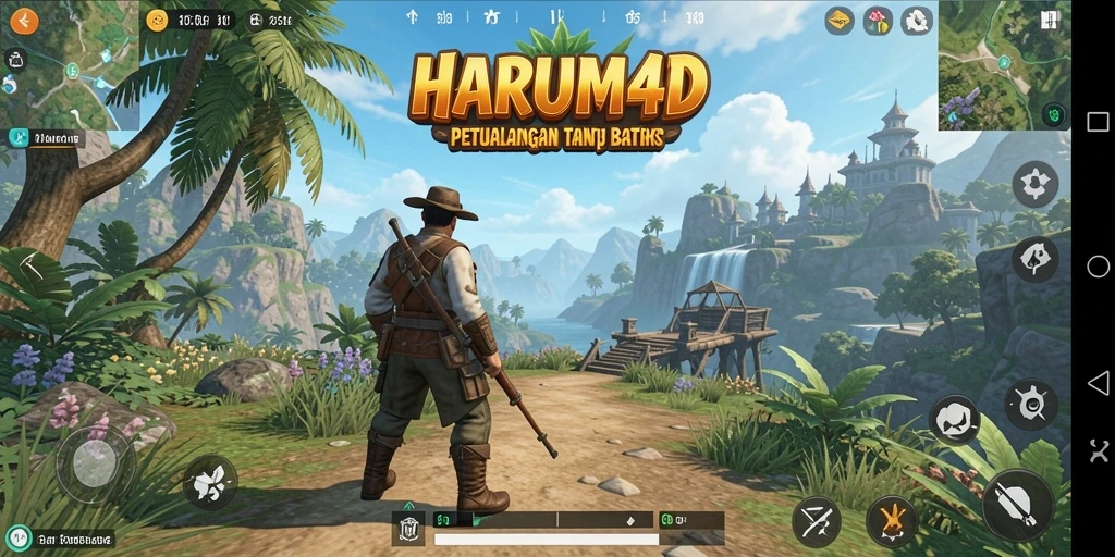 Tampilan gameplay HARUM4D di dunia terbuka yang menakjubkan.