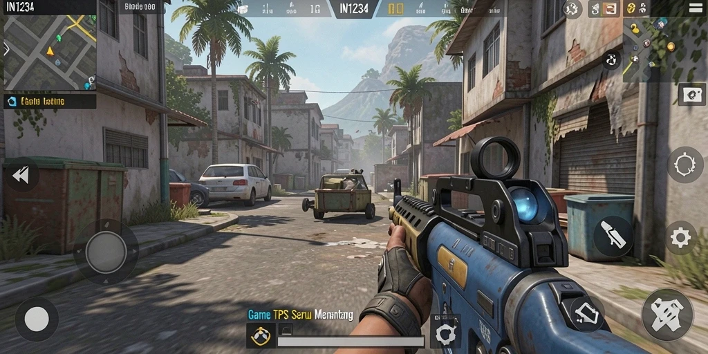 Tangkapan layar gameplay IN1234 yang menegangkan dan seru.