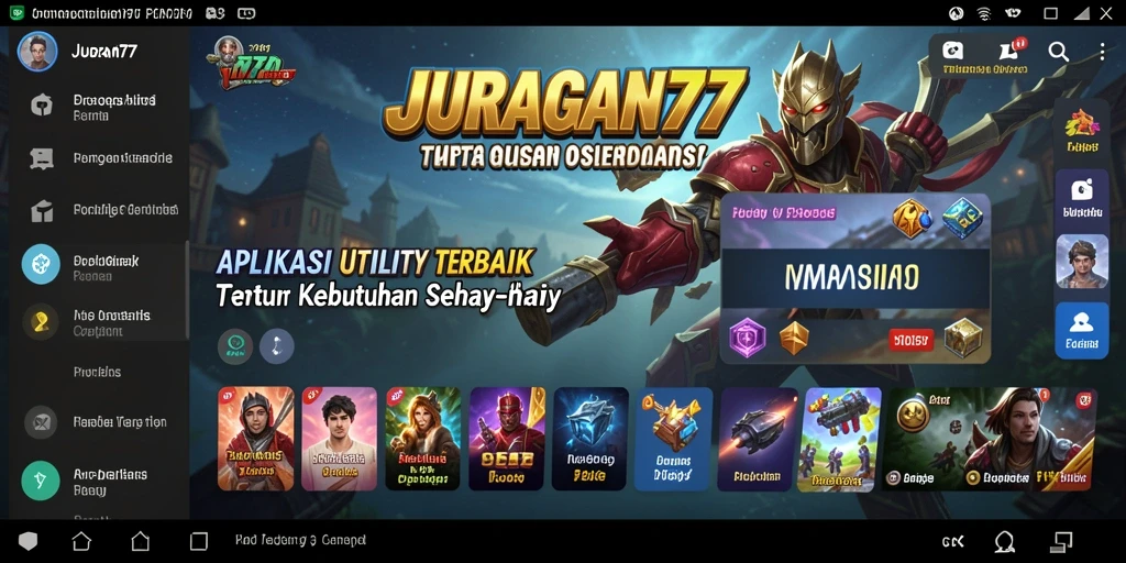Tampilan antarmuka pengguna JURAGAN77 yang intuitif dan mudah digunakan.
