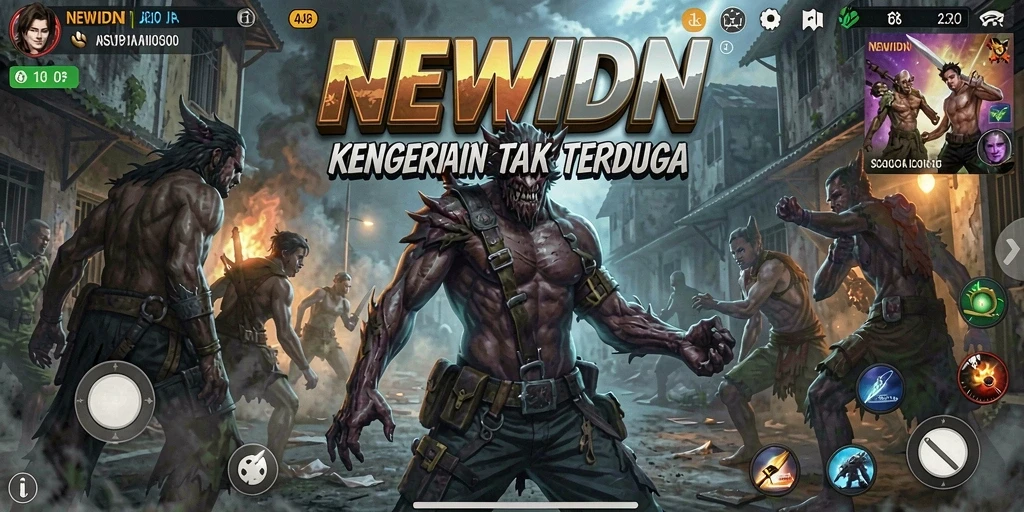 Tampilan gameplay menegangkan di dalam dunia kegelapan NEWIDN.