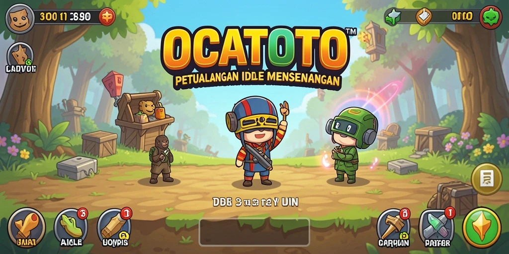 Tampilan gameplay OCATOTO yang mengasyikkan dan penuh warna.