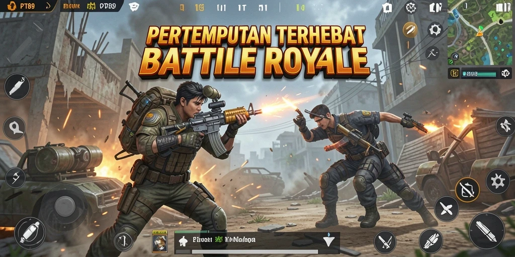 Screenshot gameplay yang menampilkan pertempuran seru dalam PT89.
