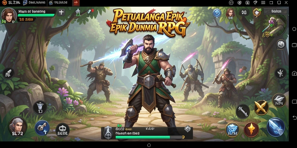Tampilan seru dalam gameplay RPG SL72 yang mendebarkan.
