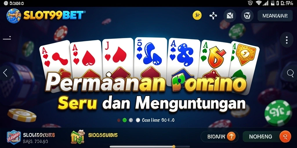 Screenshot permainan SLOT99BET menampilkan aksi seru dalam permainan Domino.