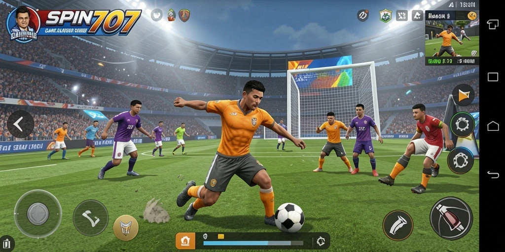 Tampilan gameplay SPIN707 dengan aksi olahraga seru.
