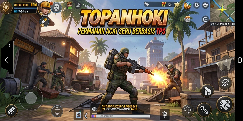 Tampilan gameplay epik dari TOPANHOKI yang menampilkan aksi seru.